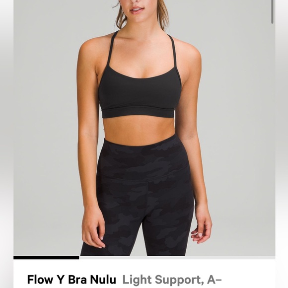 Lululemon Flo y bra in black, size 4 - Picture 3 of 3